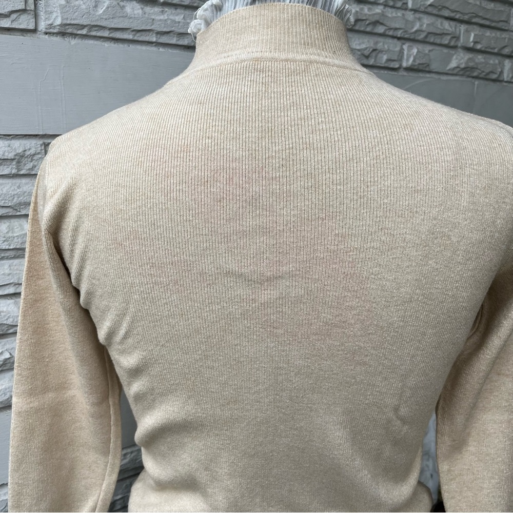 Beige Sweater with Frilly Neck and Sleeves - Picture 13 of 13